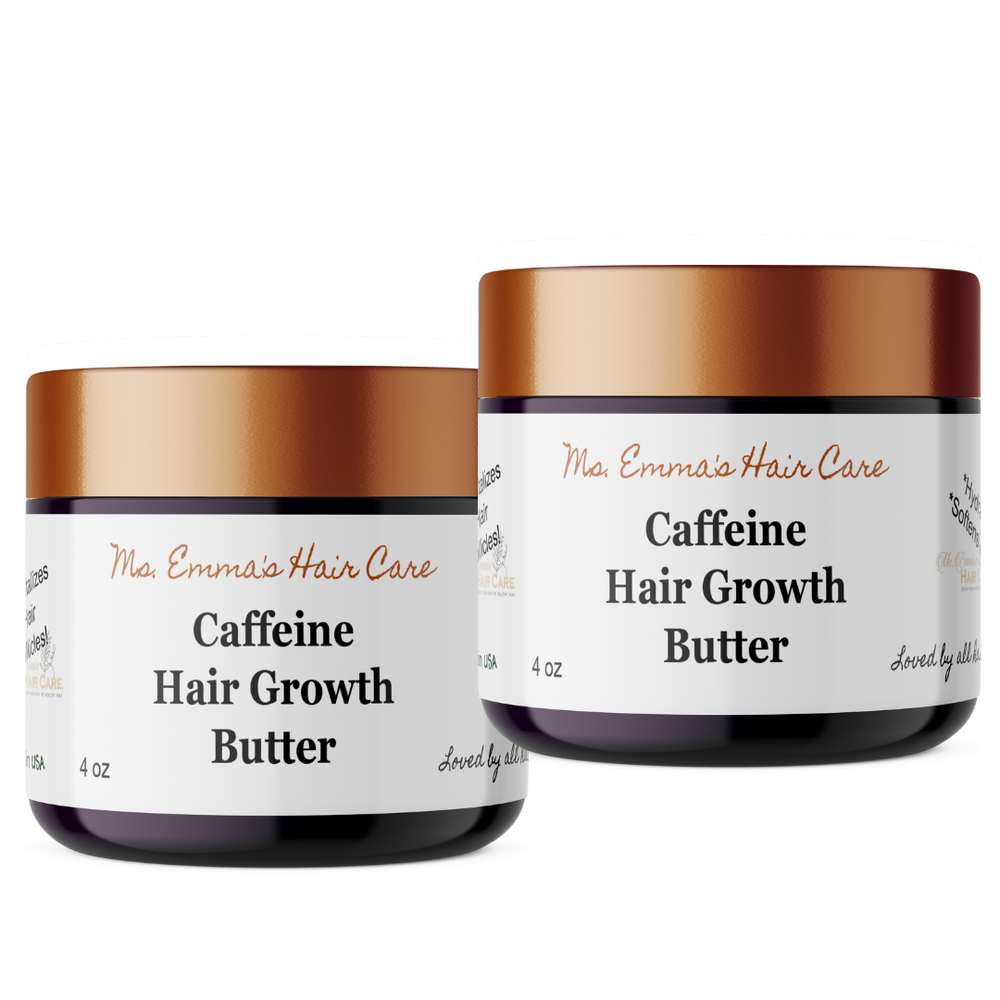 4 oz CAFFEINE HAIR GROWTH BUTTER - 2 BUTTER BUNDLE!