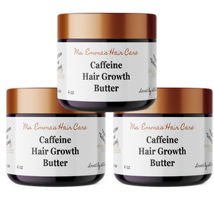 4 oz CAFFEINE HAIR GROWTH BUTTER - 3 BUTTER BUNDLE!