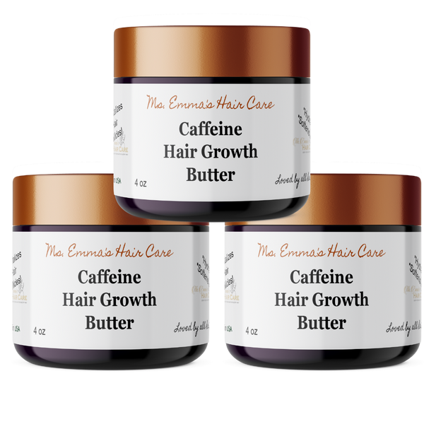 4 oz CAFFEINE HAIR GROWTH BUTTER - 3 BUTTER BUNDLE!