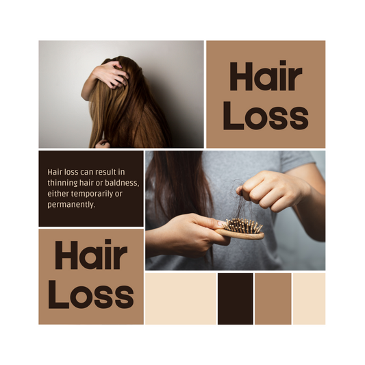 Clumps of hair in a brush and a woman cradling her hair in anguish. Explore the emotional impact of hair loss and the importance of finding effective solutions. 