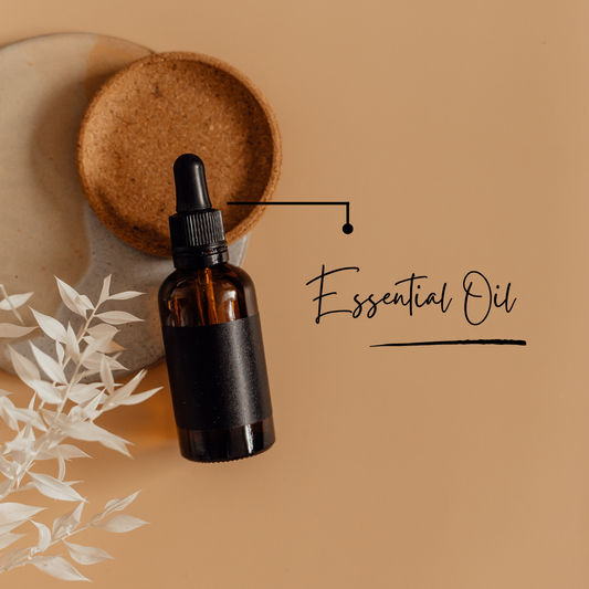 The image features a essential oil commonly used for promoting hair growth, including peppermint, rosemary, tea tree, lavender, eucalyptus, coconut, jojoba, and argan oils.