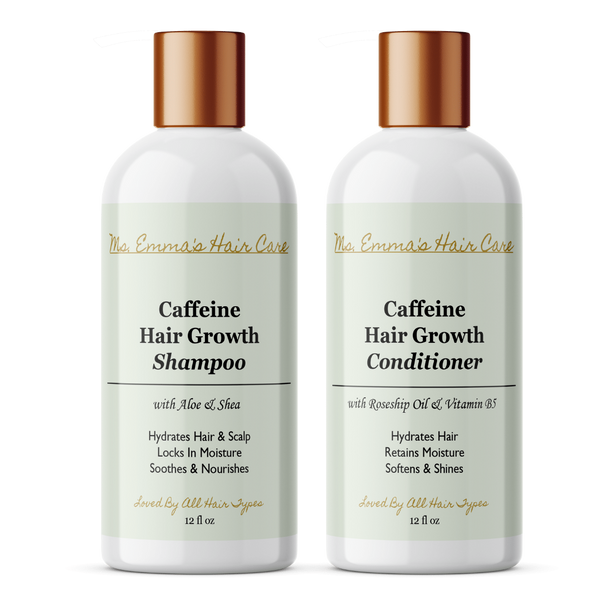 12 oz CAFFEINE HAIR GROWTH SHAMPOO AND CONDITIONER